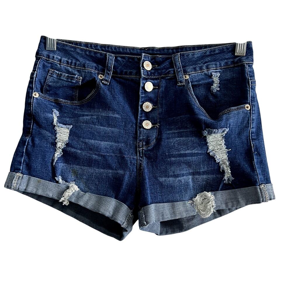 Womens button fly high waisted shorts size 28 normcore casual summer basic‎